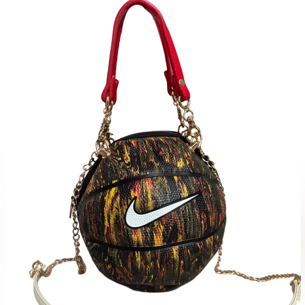 NIKE 7” Black Multicolor Basketball Crossbody Bag